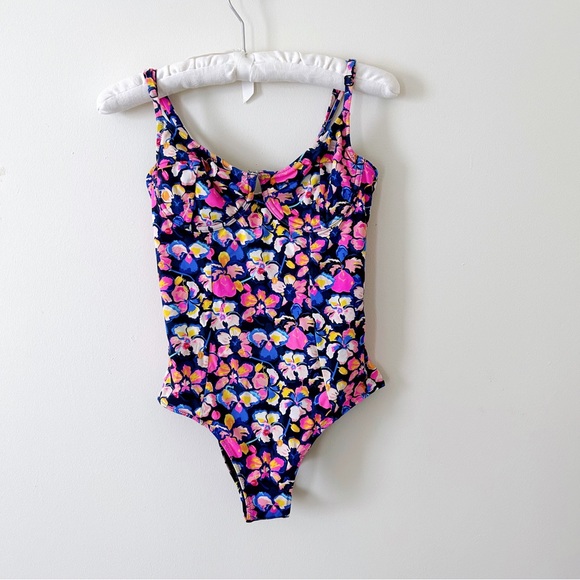 Vetchy MONTEGO UNDERWIRE ORCHID SWIMSUIT Floral *No Belt* Sz M - Picture 2 of 10